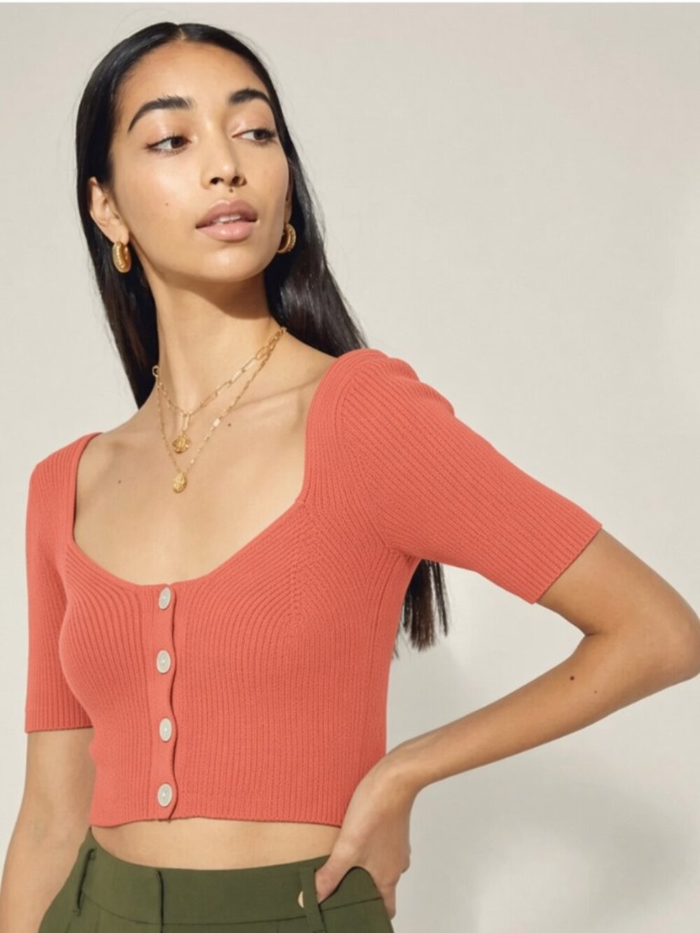 Aritzia Wilfred Casanova Knit Bustier Cardigan